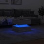Mesa de centro con luces LED gris Sonoma 50x50x40 cm de vidaXL, Mesas de centro - Ref: Foro24-839859, Precio: 91,39 €, Descue...