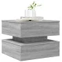 Mesa de centro con luces LED gris Sonoma 50x50x40 cm de vidaXL, Mesas de centro - Ref: Foro24-839859, Precio: 86,43 €, Descue...