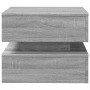 Mesa de centro con luces LED gris Sonoma 50x50x40 cm de vidaXL, Mesas de centro - Ref: Foro24-839859, Precio: 91,39 €, Descue...
