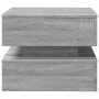 Mesa de centro con luces LED gris Sonoma 50x50x40 cm de vidaXL, Mesas de centro - Ref: Foro24-839859, Precio: 86,43 €, Descue...