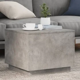 Mesa de centro con luces LED gris hormigón 50x50x40 cm de vidaXL, Mesas de centro - Ref: Foro24-839871, Precio: 48,30 €, Desc...