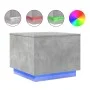 Mesa de centro con luces LED gris hormigón 50x50x40 cm de vidaXL, Mesas de centro - Ref: Foro24-839871, Precio: 48,58 €, Desc...