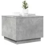 Mesa de centro con luces LED gris hormigón 50x50x40 cm de vidaXL, Mesas de centro - Ref: Foro24-839871, Precio: 48,58 €, Desc...
