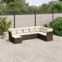 Set sofás de jardín 8 piezas y cojines ratán sintético marrón by vidaXL, Garden sets - Ref: Foro24-3263279, Price: 519,40 €, ...