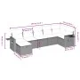 Juego de sofás de jardín 7 piezas con cojines ratán PE marrón by vidaXL, Garden sets - Ref: Foro24-3263819, Price: 462,67 €, ...