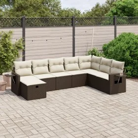 Set of 8-piece garden sofas and brown synthetic rattan cushions by vidaXL, Garden sets - Ref: Foro24-3263899, Price: 527,85 €...