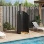 Außendusche aus PE-Rattan und schwarzem Akazienholz 100x100x241,5 cm. von vidaXL, Pool- und Spa-Zubehör - Ref: Foro24-368212,...