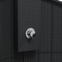 Ducha de exterior ratán PE y acacia negro 100x100x241,5 cm by vidaXL, Pool and spa accessories - Ref: Foro24-368212, Price: 3...
