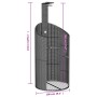 Ducha de exterior ratán PE y acacia negro 100x100x241,5 cm by vidaXL, Pool and spa accessories - Ref: Foro24-368212, Price: 3...
