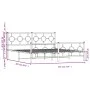 Estructura cama metal con cabecero y estribo blanco 180x200 cm de vidaXL, Camas y somieres - Ref: Foro24-376297, Precio: 124,...