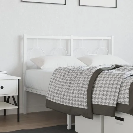 Cabecero de metal blanco 120 cm de vidaXL, Cabeceros y pies de cama - Ref: Foro24-376306, Precio: 40,95 €, Descuento: %