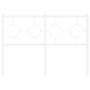 White metal headboard 120 cm by vidaXL, Headboards and footboards - Ref: Foro24-376306, Price: 41,48 €, Discount: %