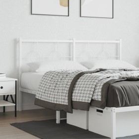 Weißes Metallkopfteil 160 cm von vidaXL, Kopf- und Fußteile - Ref: Foro24-376310, Preis: 40,98 €, Rabatt: %