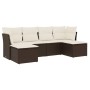 Set sofás de jardín 6 piezas y cojines ratán sintético marrón by vidaXL, Garden sets - Ref: Foro24-3249852, Price: 371,68 €, ...