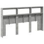 Cabecero de cama con luz LED gris hormigón 180x17x102 cm de vidaXL, Cabeceros y pies de cama - Ref: Foro24-839213, Precio: 97...