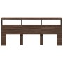 Braunes Eichenholz-Kopfteil mit LED-Licht 220x17x102 cm. von vidaXL, Kopf- und Fußteile - Ref: Foro24-839230, Preis: 114,45 €...