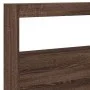 Bed headboard with LED light in brown oak 220x17x102 cm by vidaXL, Headboards and footboards - Ref: Foro24-839230, Price: 112...