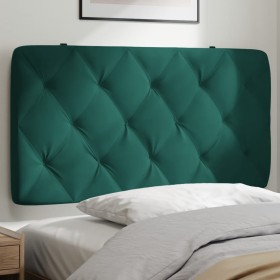 Cabecero de cama acolchado terciopelo verde oscuro 100 cm