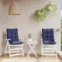Niedrige Rückenkissen für Stühle, 2 Stück, marineblaues Gewebe. von vidaXL, Kissen für Stühle und Sofas - Ref: Foro24-377737,...