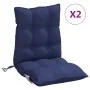 Niedrige Rückenkissen für Stühle, 2 Stück, marineblaues Gewebe. von vidaXL, Kissen für Stühle und Sofas - Ref: Foro24-377737,...