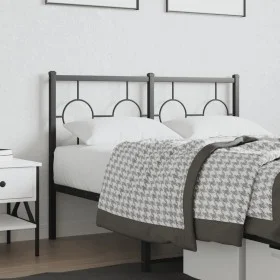Cabecero de metal negro 120 cm de vidaXL, Cabeceros y pies de cama - Ref: Foro24-376257, Precio: 45,12 €, Descuento: %