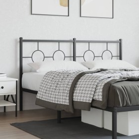 Cabecero de metal negro 150 cm de vidaXL, Cabeceros y pies de cama - Ref: Foro24-376260, Precio: 44,61 €, Descuento: %