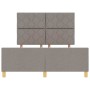 Estructura de cama con cabecera Taupé 140 x 190 cm tela