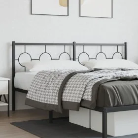 Black metal headboard 180 cm by vidaXL, Headboards and footboards - Ref: Foro24-376262, Price: 47,08 €, Discount: %