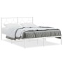 Bettgestell mit weißem Metall-Kopfteil 140x200 cm von vidaXL, Betten und Lattenroste - Ref: Foro24-376276, Preis: 103,66 €, R...