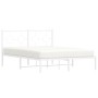 Bettgestell mit weißem Metall-Kopfteil 140x200 cm von vidaXL, Betten und Lattenroste - Ref: Foro24-376276, Preis: 103,66 €, R...