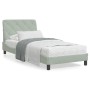 Bed frame with light gray velvet LED lights 80x200 cm by vidaXL, Beds and slatted bases - Ref: Foro24-3213819, Price: 148,61 ...
