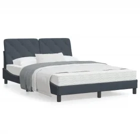 Bed frame with LED lights dark gray velvet 120x200 cm by vidaXL, Beds and slatted bases - Ref: Foro24-3213844, Price: 185,20 ...