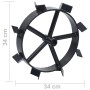 Ruedas de metal para arado de gasolina 6,5 HP 2 uds de vidaXL, Motocultivadores - Ref: Foro24-146268, Precio: 56,47 €