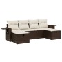 Set sofás de jardín 6 piezas y cojines ratán sintético marrón by vidaXL, Garden sets - Ref: Foro24-3263859, Price: 354,70 €, ...