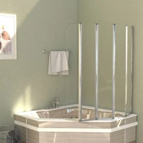Transparent tempered glass shower screen 120x140 cm by vidaXL, shower doors - Ref: Foro24-146224, Price: 222,13 €, Discount: %