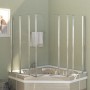 Mampara de ducha de vidrio templado transparente 120x140 cm de vidaXL, Puertas de ducha - Ref: Foro24-146224, Precio: 200,13 ...