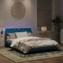 Bed frame with LED lights blue velvet 160x200 cm by vidaXL, Beds and slatted bases - Ref: Foro24-3213865, Price: 228,76 €, Di...