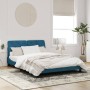 Estructura de cama con luces LED terciopelo azul 160x200 cm de vidaXL, Camas y somieres - Ref: Foro24-3213865, Precio: 266,54...