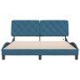 Estructura de cama con luces LED terciopelo azul 160x200 cm de vidaXL, Camas y somieres - Ref: Foro24-3213865, Precio: 266,54...