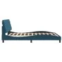 Bed frame with LED lights blue velvet 160x200 cm by vidaXL, Beds and slatted bases - Ref: Foro24-3213865, Price: 228,76 €, Di...