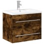 Mueble de baño con lavabo integrado roble ahumado by vidaXL, bathroom vanities - Ref: Foro24-3278773, Price: 198,74 €, Discou...