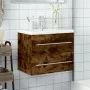 Mueble de baño con lavabo integrado roble ahumado by vidaXL, bathroom vanities - Ref: Foro24-3278773, Price: 187,30 €, Discou...