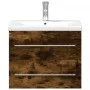 Mueble de baño con lavabo integrado roble ahumado by vidaXL, bathroom vanities - Ref: Foro24-3278773, Price: 187,30 €, Discou...