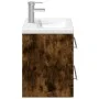 Mueble de baño con lavabo integrado roble ahumado by vidaXL, bathroom vanities - Ref: Foro24-3278773, Price: 187,30 €, Discou...