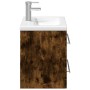 Mueble de baño con lavabo integrado roble ahumado by vidaXL, bathroom vanities - Ref: Foro24-3278773, Price: 198,74 €, Discou...