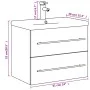 Mueble de baño con lavabo integrado roble ahumado by vidaXL, bathroom vanities - Ref: Foro24-3278773, Price: 187,30 €, Discou...