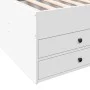 Lounger with drawers made of white engineered wood 90x200 cm by vidaXL, Beds and slatted bases - Ref: Foro24-3280874, Price: ...