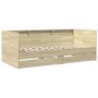 Sunbed with drawers in Sonoma oak engineered wood 90x200 cm by vidaXL, Beds and slatted bases - Ref: Foro24-3280848, Price: 1...