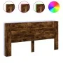 Smoked oak LED headboard 200x16.5x103.5 cm by vidaXL, Headboards and footboards - Ref: Foro24-839270, Price: 102,98 €, Discou...