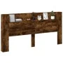 Smoked oak LED headboard 200x16.5x103.5 cm by vidaXL, Headboards and footboards - Ref: Foro24-839270, Price: 102,98 €, Discou...